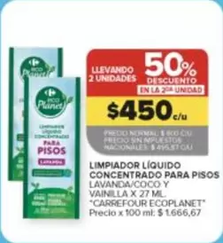 X$ - LIMPIADOR LÍQUIDO CONCENTRADO PARA PISOS