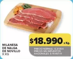 X$ - MILANESA DE NALGA DE NOVILLO