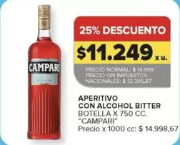 Campari - APERITIVO CON ALCOHOL BITTER