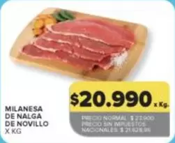 MILANESA DE NALGA DE NOVILLO