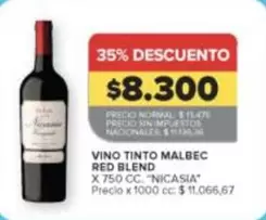Nicasia - VINO TINTO MALBEC RED BLEND