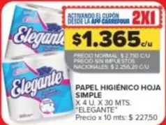 Elegante - PAPEL HIGIÉNICO HOJA SIMPLE