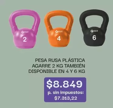 PESA RUSA PLÁSTICA