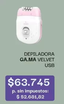 GAMA - DEPILADORA VELVET USB