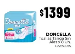 Doncella - Toallas Tanga Sin Alas x 8 Un. Cód:59825