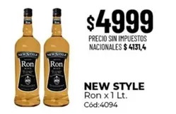 New Style - Ron x 1 Lt. Cód:4094