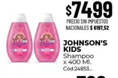Johnson's - JOHNSON'S KIDS Shampoo x 400 Ml. Cód:24853