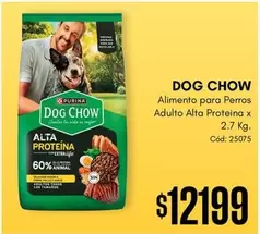 Dog Chow - Alimento para Perros Adulto Alta Proteína x 2.7 Kg.