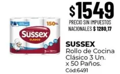 Sussex - Rollo de Cocina Cl
uevoico 3 Un. x 50 Pa
uevoos