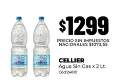 Cellier - Agua Sin Gas x 2 Lt. Cód:24810