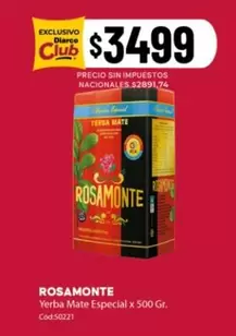 Rosamonte - Yerba Mate Especial x 500 Gr.