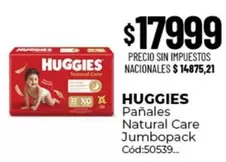 Huggies - Pañales Natural Care Jumbopack Cód:50539