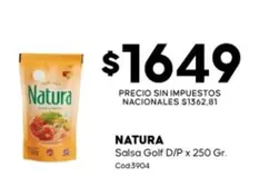 Natura - Salsa Golf D/P x 250 Gr. Cod.3904