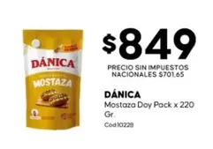 Dánica - Mostaza Doy Pack x 220 Gr. Cod10228