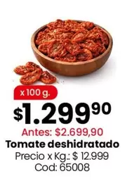 X$ - Tomate deshidratado