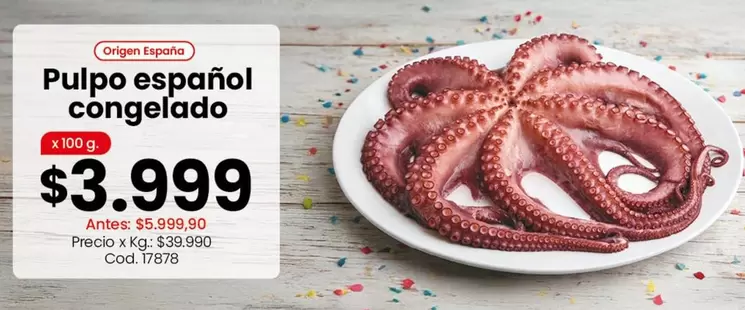 Origen - Pulpo español congelado