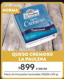 La paulina - Queso Cremoso