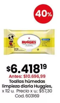 Huggies - Toallas húmedas limpieza diaria