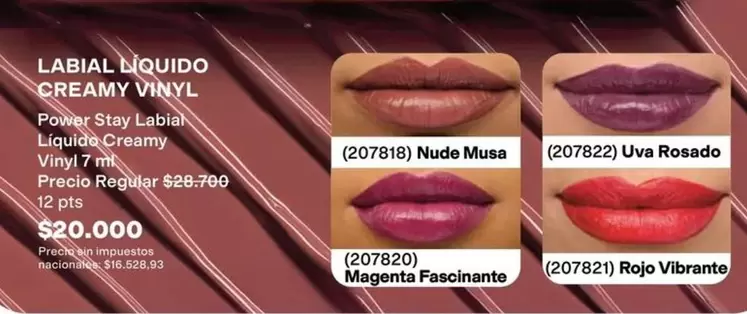 Rojo - LABIAL LIQUIDO CREAMY VINYL