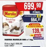 Marolio - HARINA MAROLIO 000 x 1 kg.