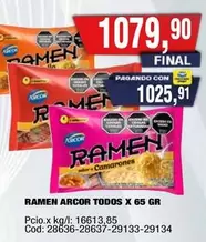 Arcor - RAMEN TODOS X 65 GR