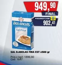 Dos Anclas - SAL D.ANCLAS FINA EST x500 gr