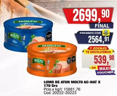Molto - LOMO DE ATUN AC-NAT X
