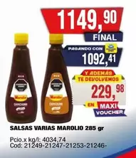 Marolio - Salsas Varias 285 gr
