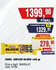 Cofler - CHOC. COFLER BLOCK x38 gr