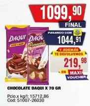 Daqui - CHOCOLATE X 70 GR