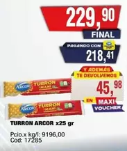 Arcor - TURRON ARCOR x25 gr