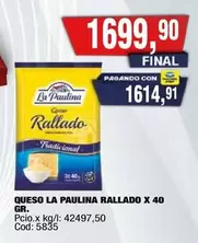 La paulina - Queso Rallado
