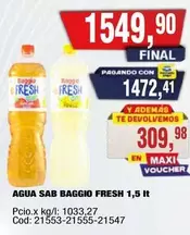 Baggio - AGUA SAB BAGGI 1,5 lt