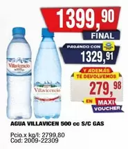 Villavicencio - AGUA VILLAVICENCIO 500 cc S/C GAS