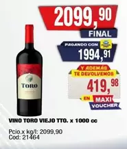 Toro - VINO TORO VIEJO TTO.