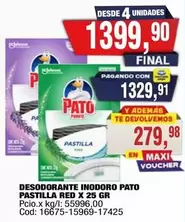 X$ - DESODORANTE INODORO PATO PASTILLA RED X 25 GR