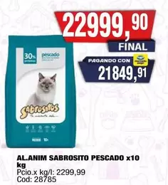 Sabrositos - AL.ANIM SABROSITO PESCADO x10 KG