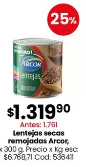 Arcor - Lentejas secas remojadas