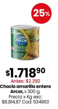 Arcor - Choclo amarillo entero