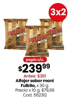 Fulbito - Alfajor sabor maní