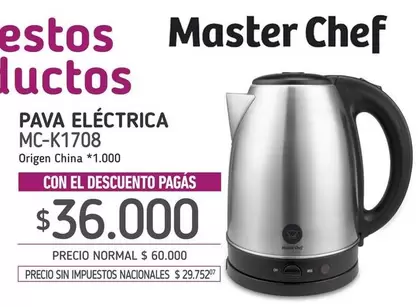 Origen - PAVA ELÉCTRICA MC-K1708