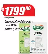 Manfrey - Leche Entera/desc Tetra LV 1lt
