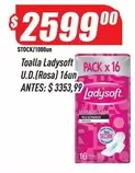 Ladysoft - Toalla U.D.(Rosa) 16un