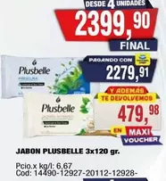 Plusbelle - JABON PLUSBELLE 3x120 gr.