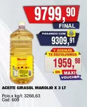 Marolio - Aceite Girasol X 3 LT
