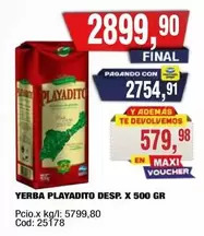 Playadito - YERBA PLAYADITO DESP. X 500 GR