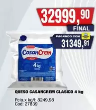 Casancrem - QUESO CASANCREM CLASICO 4 kg