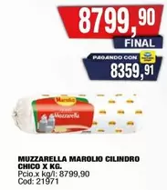 Marolio - MUZZARELLA MAROLIO CILINDRO CHICO X KG.