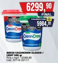 Casancrem - QUESO CASANCREM CLASICO / LIGHT 500 GR