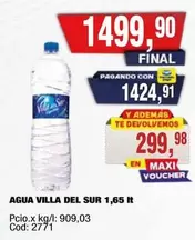 Villa del Sur - AGUA VILLA DEL SUR 1,65 lt
